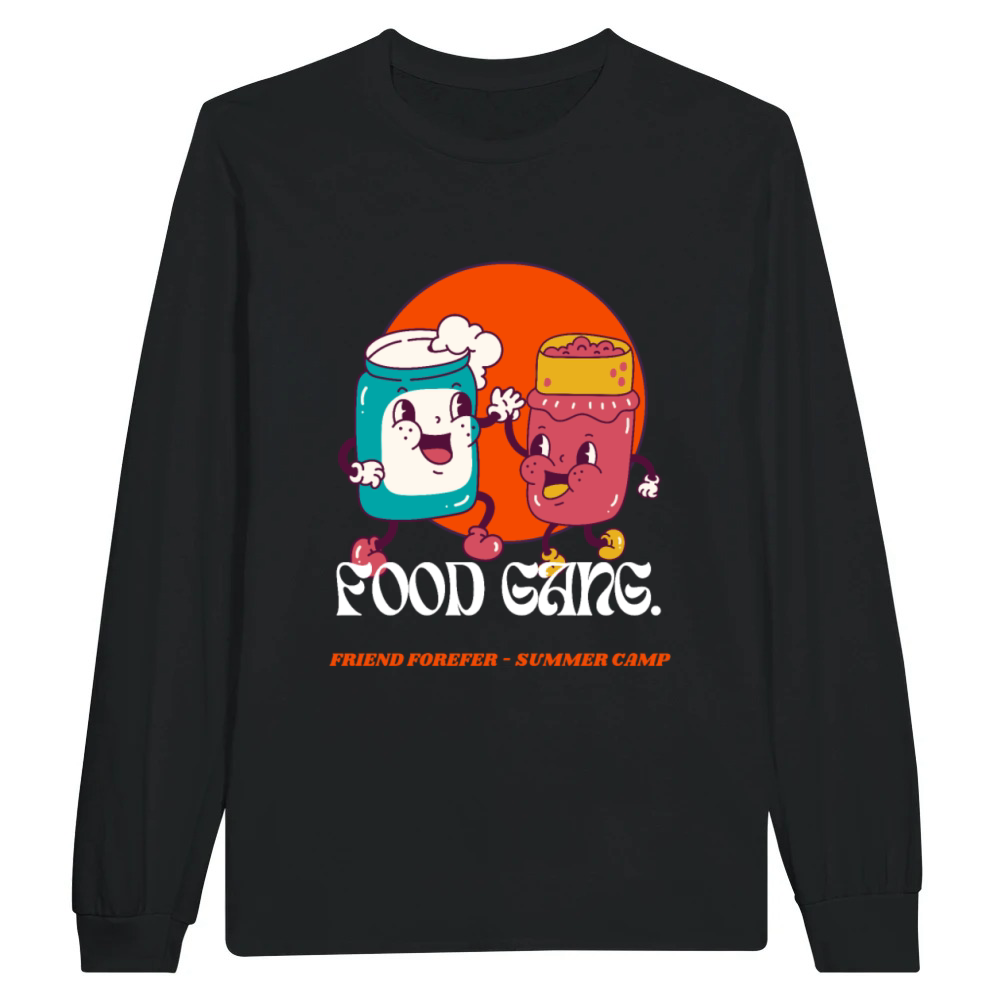 Product Soft Brown Illustrated Summer Camp T-shirt Unisex Longsleeve
