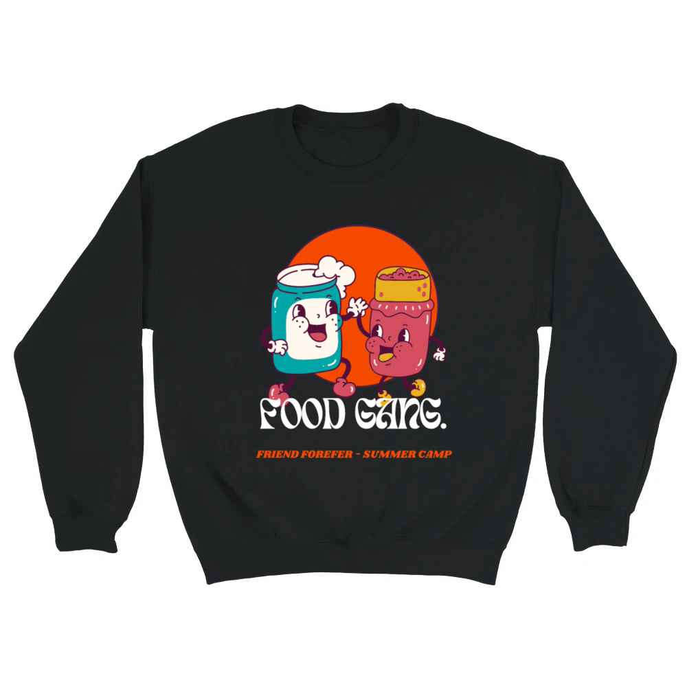 Product Soft Brown Illustrated Summer Camp T-shirt Unisex Sweatshirt