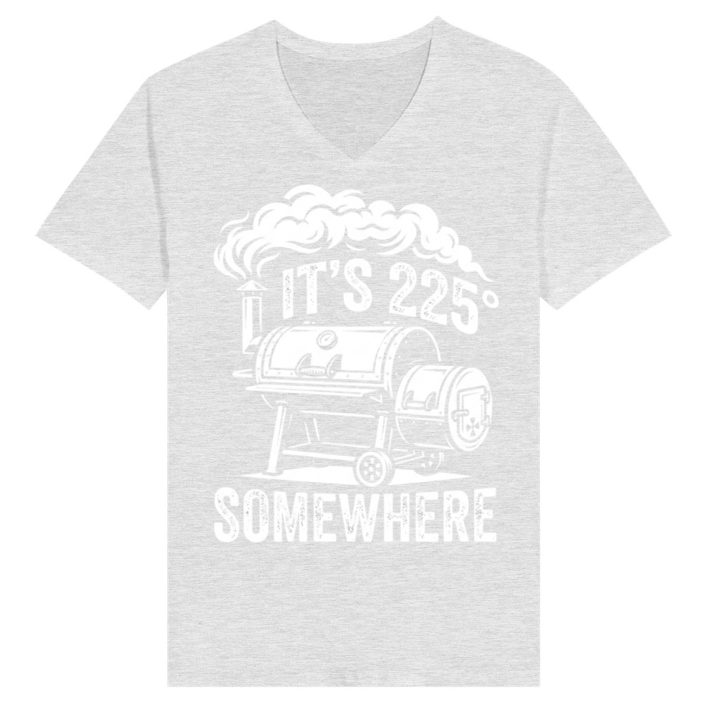 Product Funny BBQ Smoker Grill Barbecue Grilling Humor V-Neck T-shirt