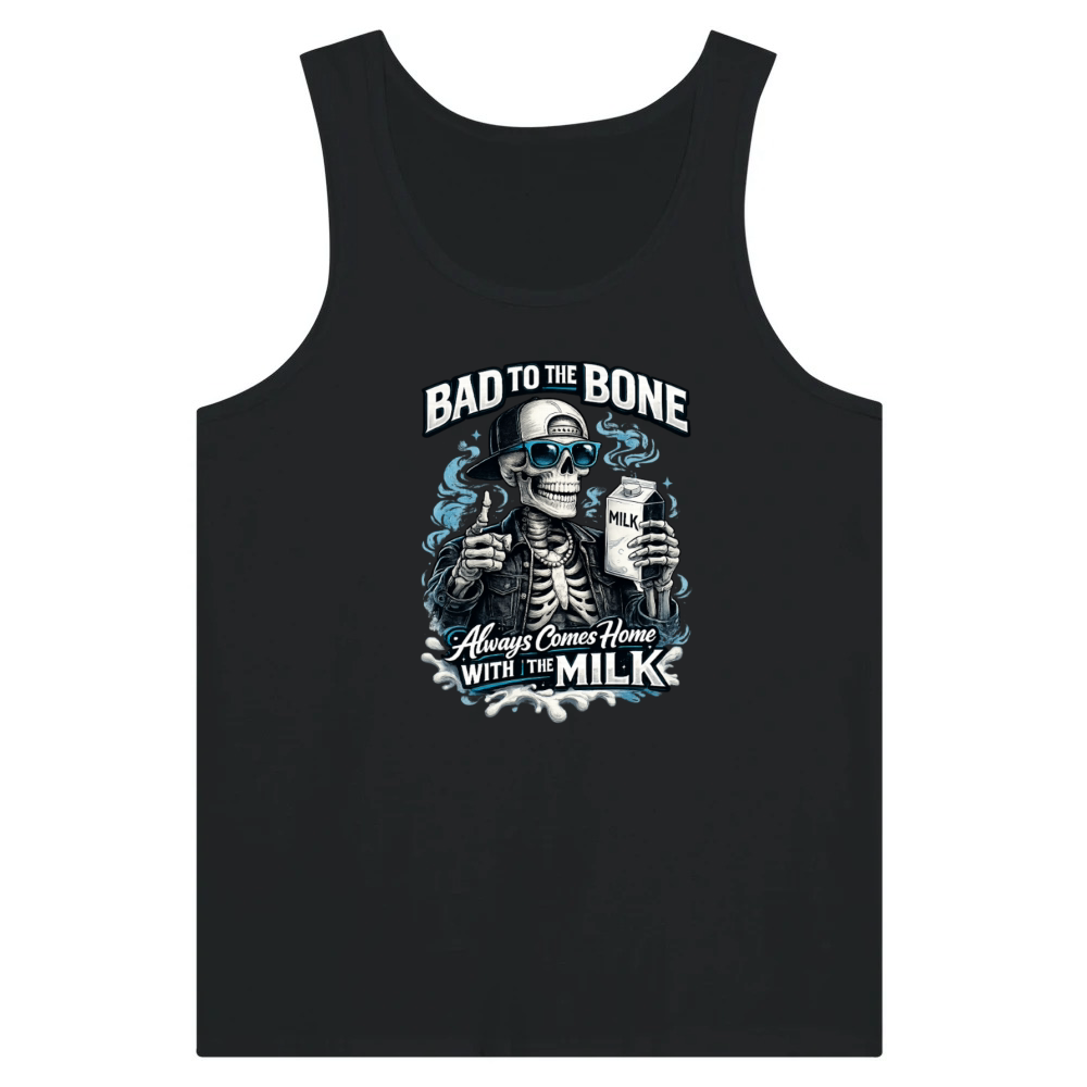 Product Funny Milk Lover Skeleton Tank Top