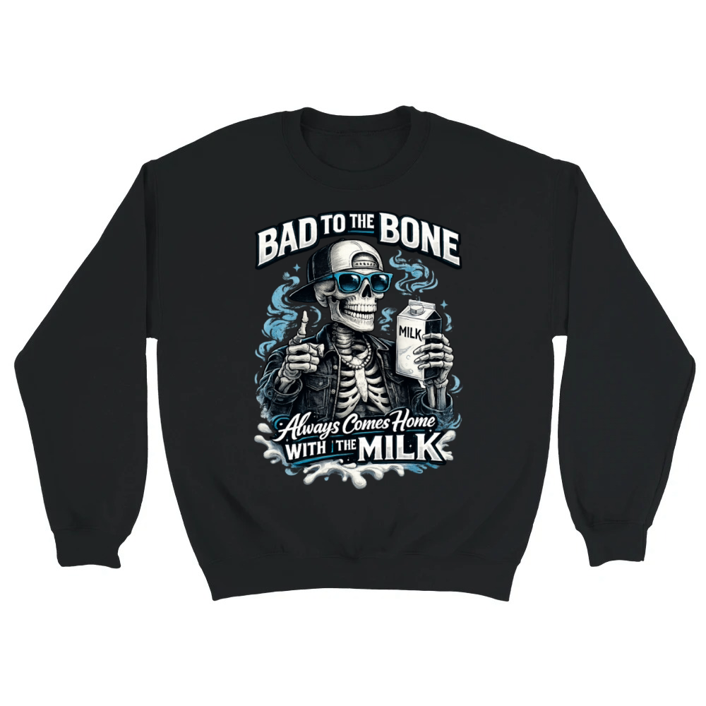 Product Funny Milk Lover Skeleton Unisex Sweatshirt
