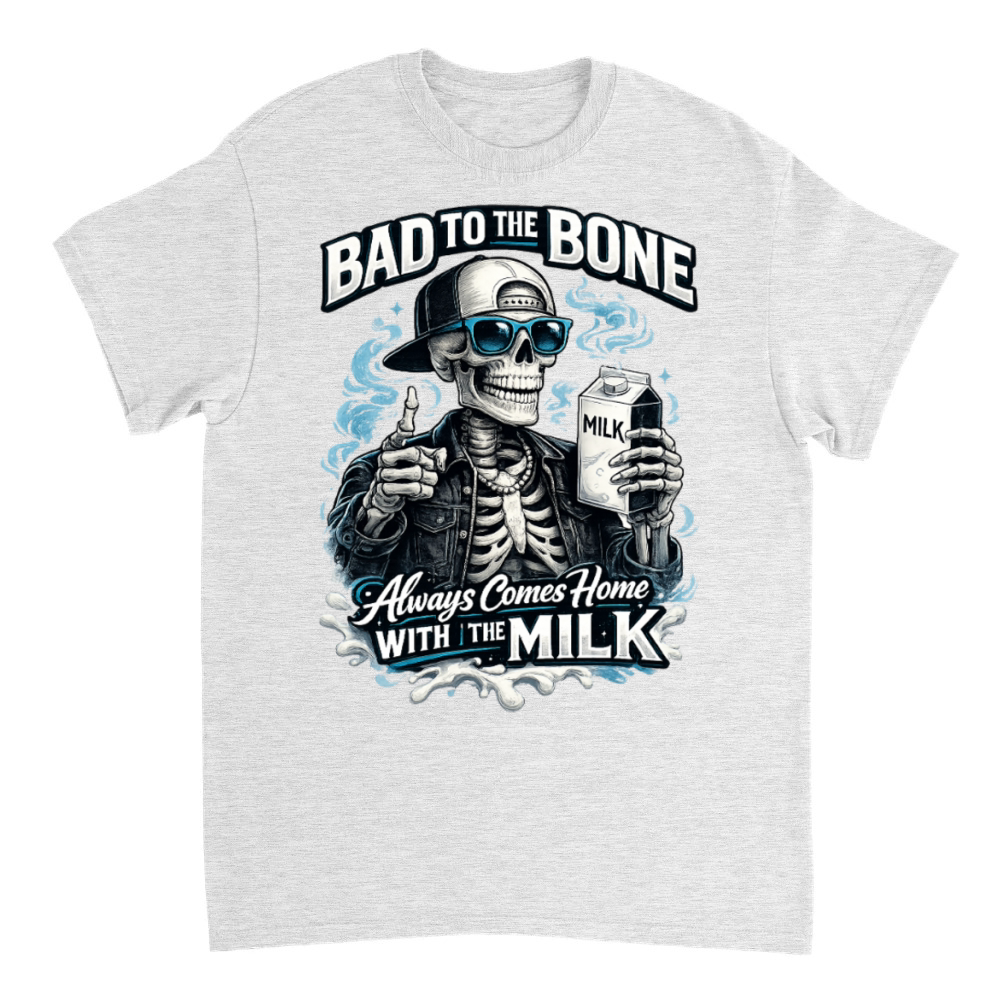 Product Funny Milk Lover Skeleton T-Shirt