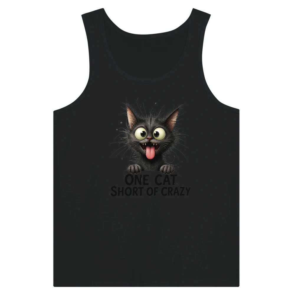 Product Funny Crazy Cat Vintage Style Tank Top
