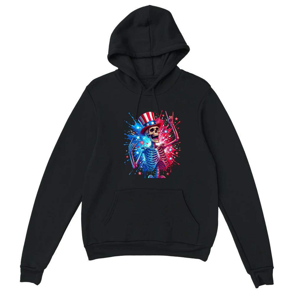 Product Funny 4th of July American Skeleton Unisex Hoodie