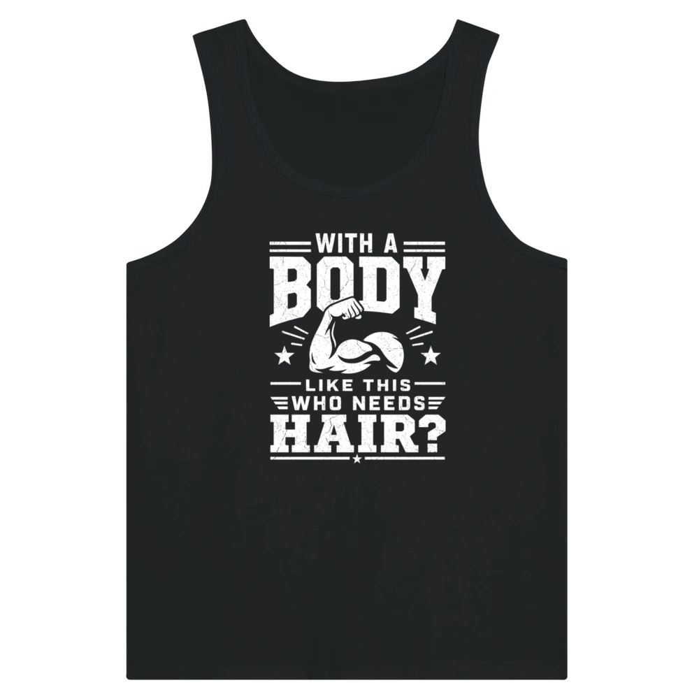 Product Funny Bald Guy Dad Bod Humor Muscle For Men Tank Top