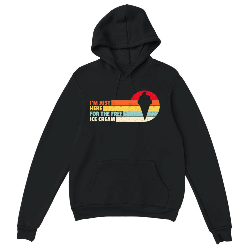 Product Funny Free Ice Cream Retro Sunset Graphic Unisex Hoodie