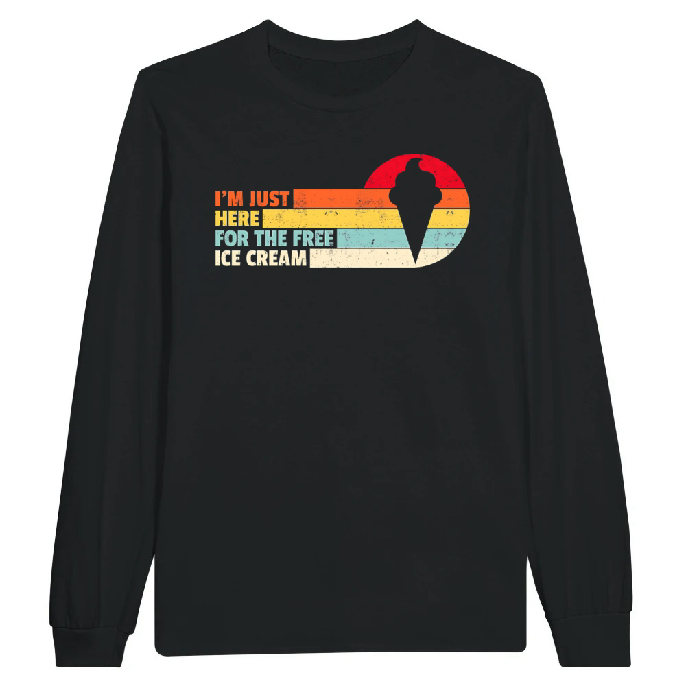 Product Funny Free Ice Cream Retro Sunset Graphic Unisex Longsleeve