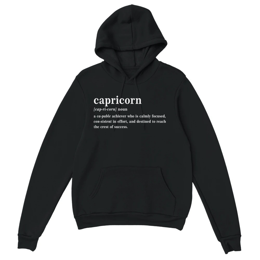 Product Capricorn Dictionary Definition Funny Typography Unisex Hoodie