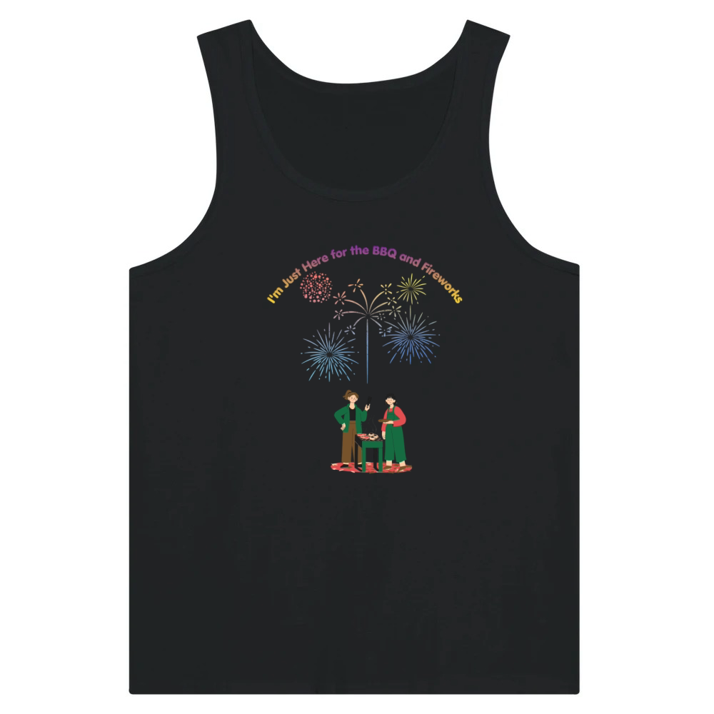 Product Just Here For BBQ And Fireworks Funny Summer Desig Tank Top