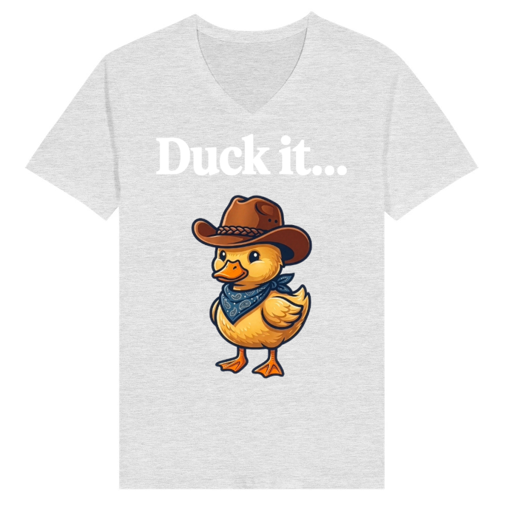 Product Funny Cowboy Duck It - Sarcastic Western Pun V-Neck T-shirt
