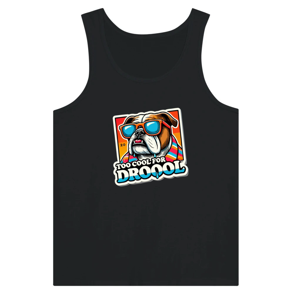 Product Too Cool For Drool Funny Bulldog Tank Top