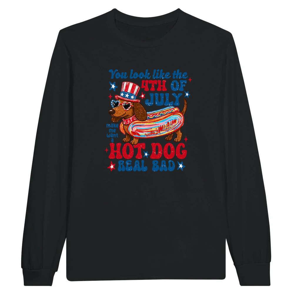 Product Funny 4th of July Hotdog Dog Unisex Longsleeve