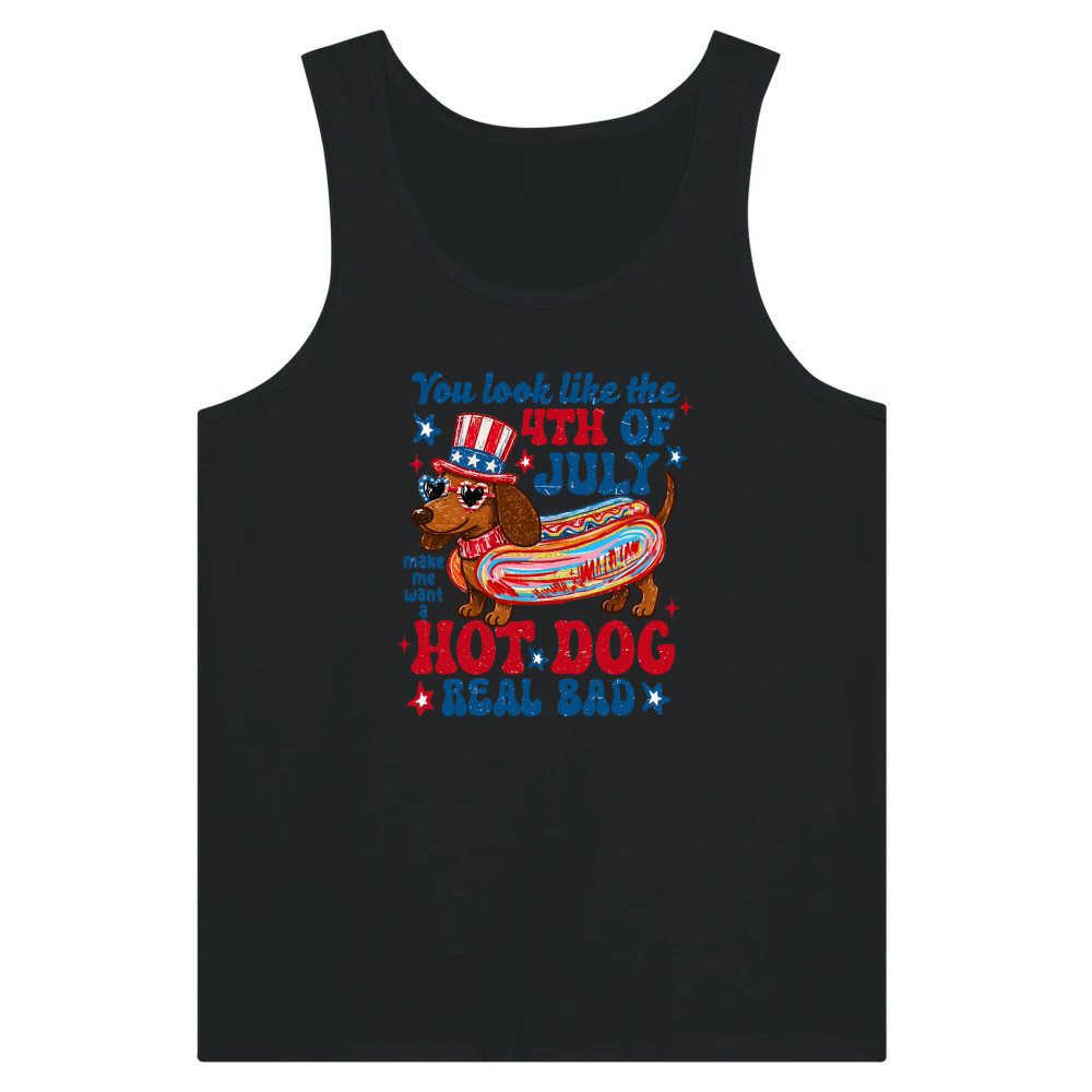 Product Funny 4th of July Hotdog Dog Tank Top