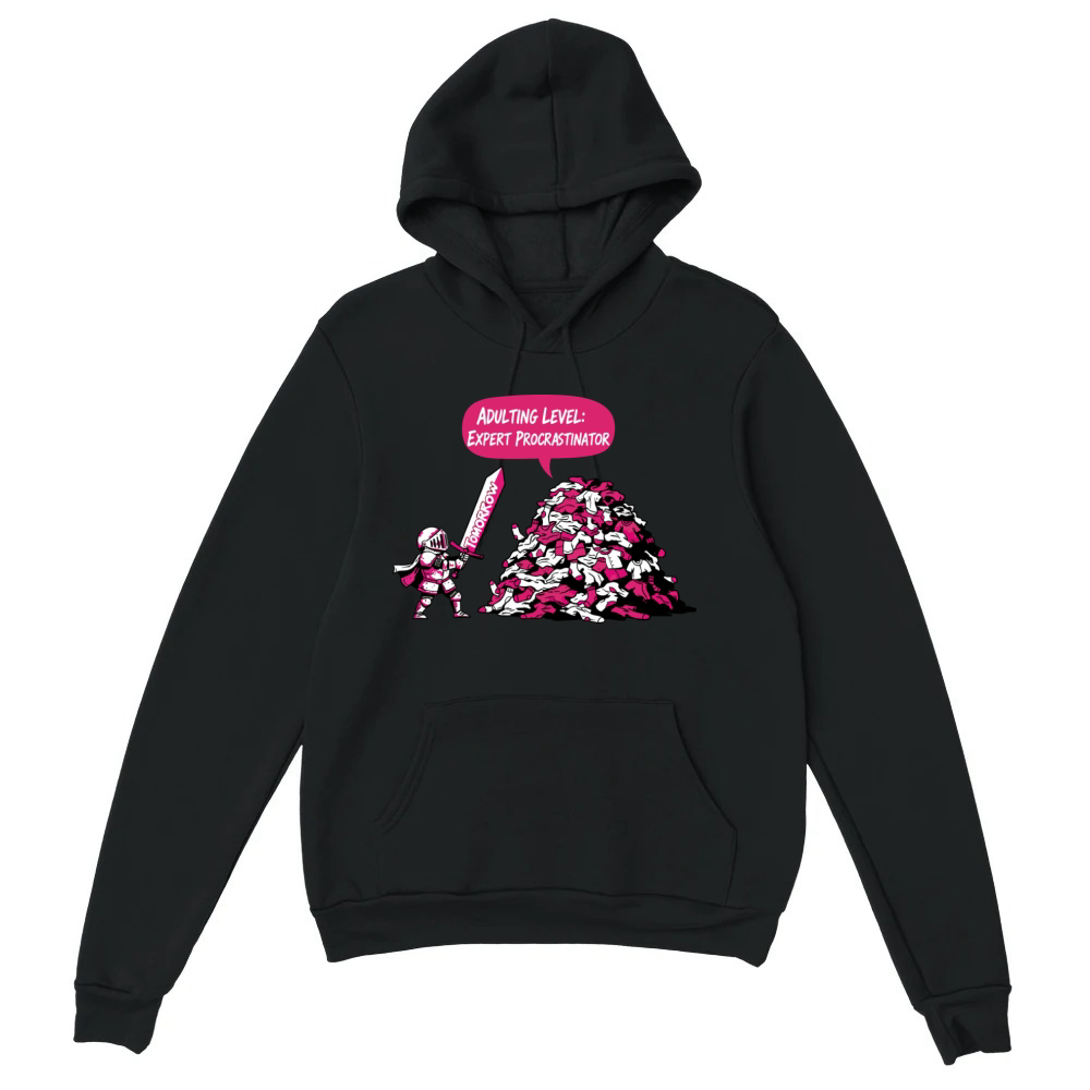 Product Adulting Level Expert Procrastinator Funny Knight Unisex Hoodie