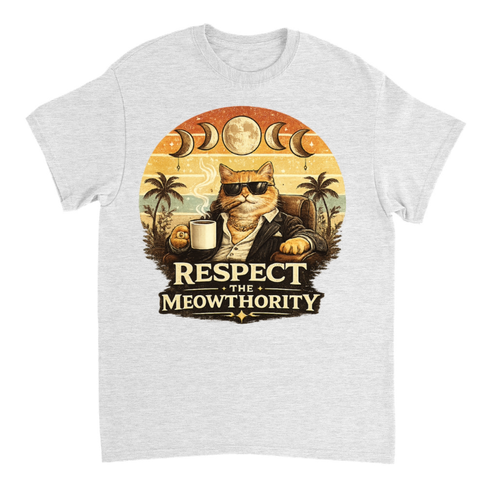 Product Respect The Cat Authority Funny T-Shirts T-Shirt