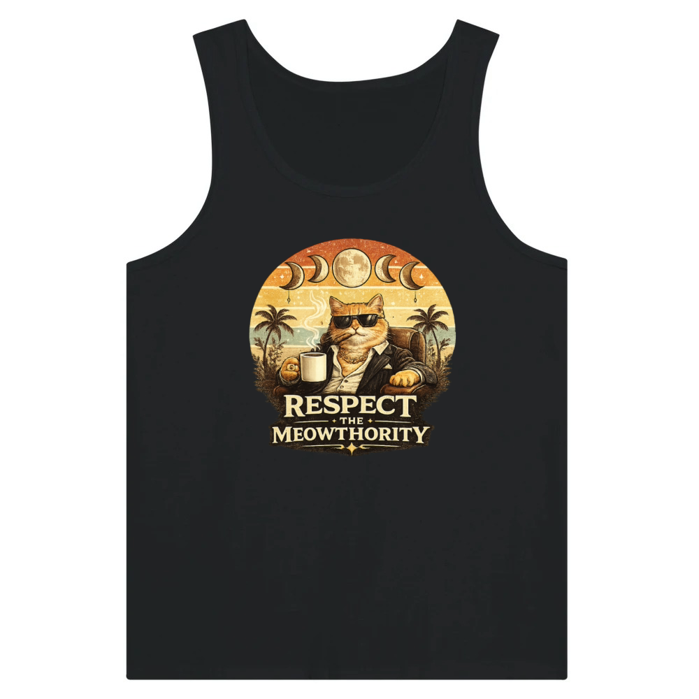 Product Respect The Cat Authority Funny T-Shirts Tank Top