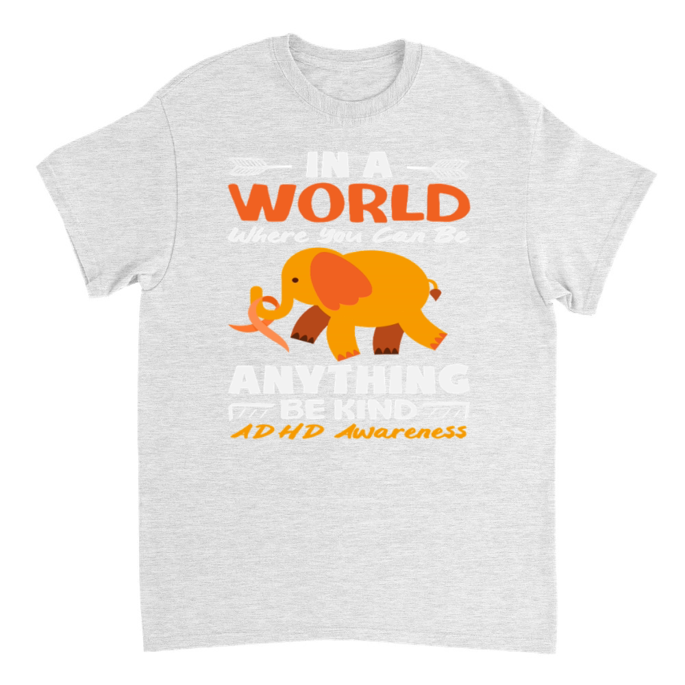 Product Be Kind ADHD Awareness Elephant Orange T-Shirt