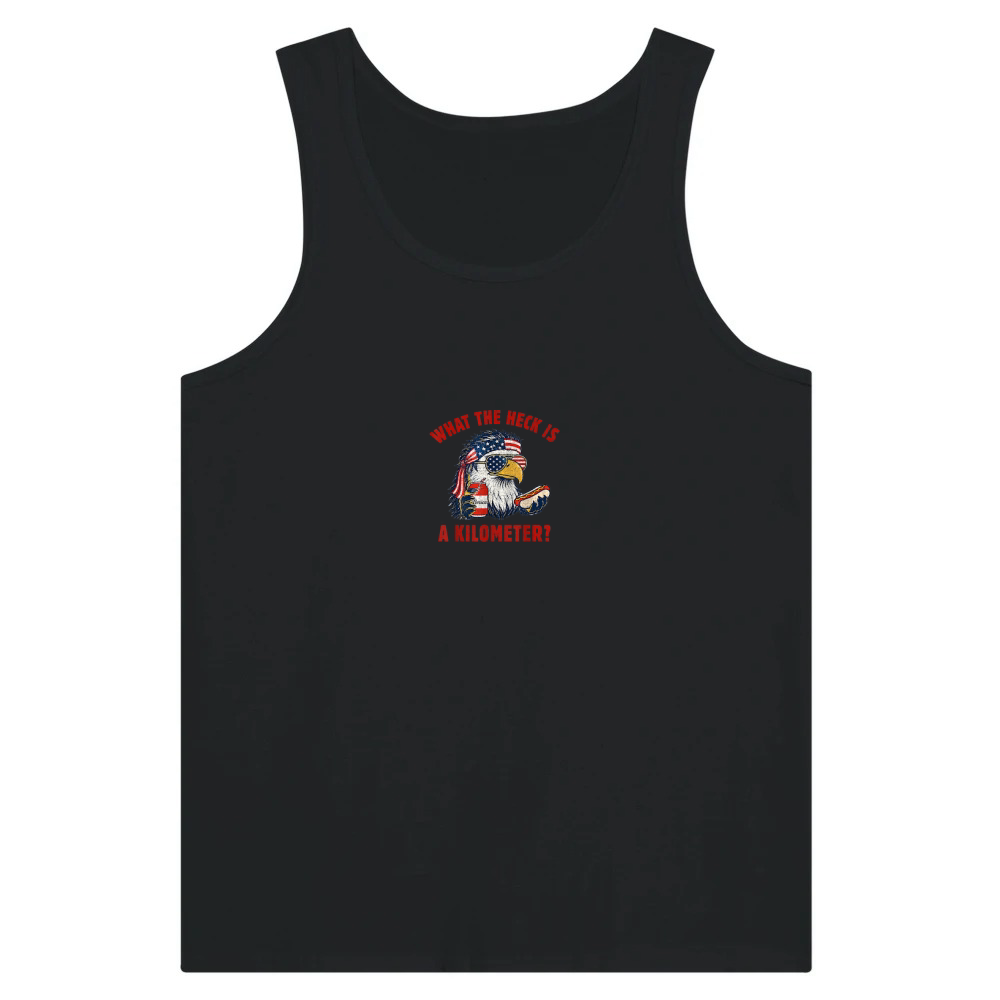 Product Funny 4th of July Eagle What The Heck is A Kilometer T Shirt Tank Top
