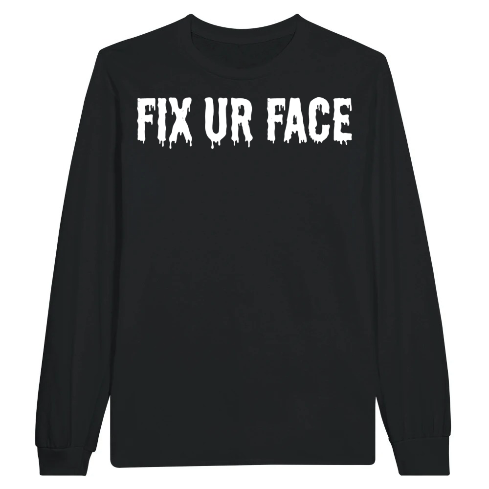 Product Fix Face Halloween Humor Creepy Unisex Longsleeve