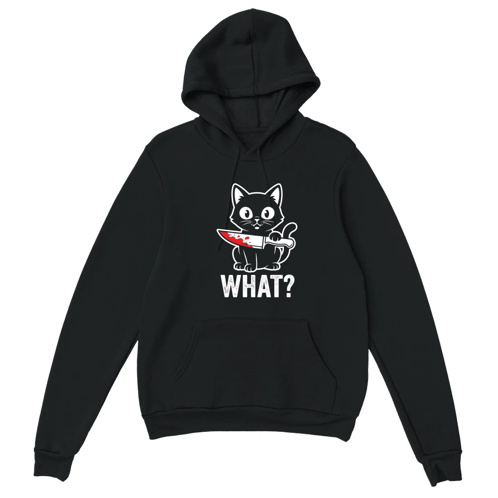 Product Cat Knife Blood Halloween What Unisex Hoodie