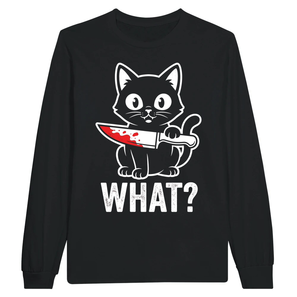 Product Cat Knife Blood Halloween What Unisex Longsleeve