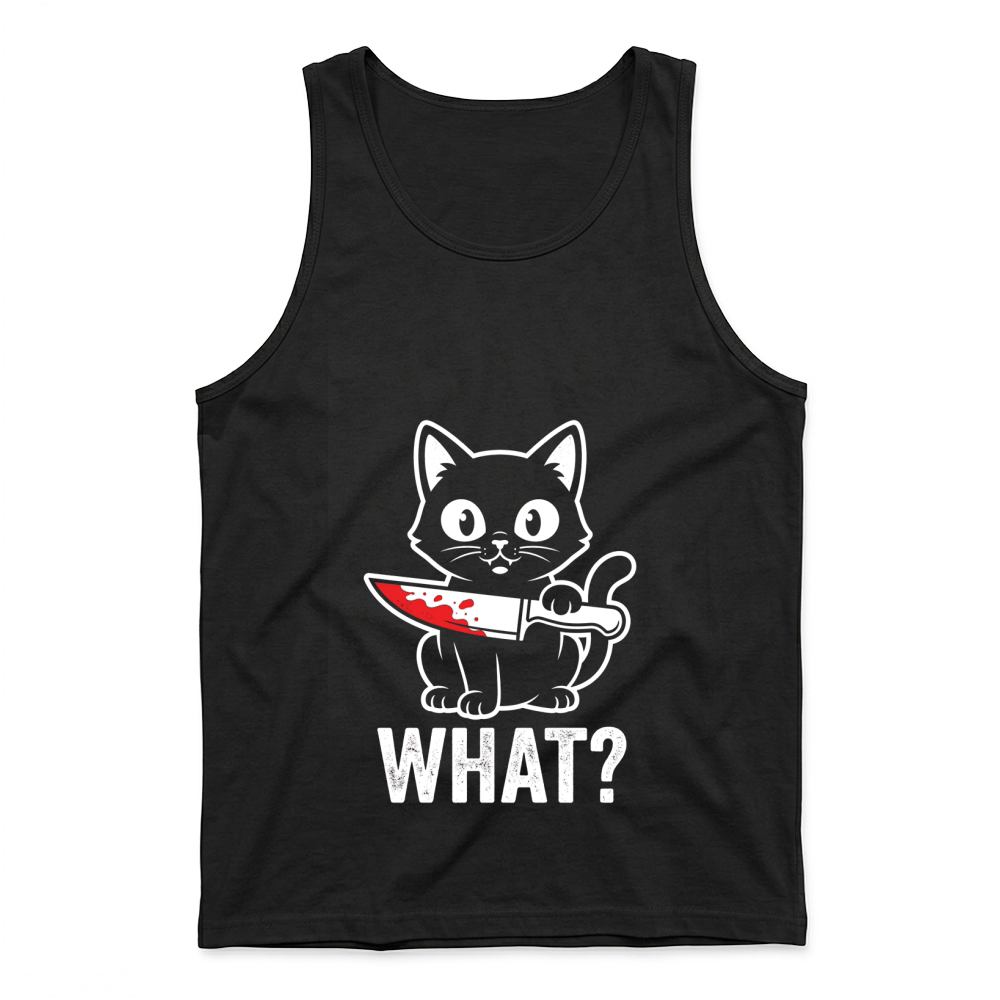 Product Cat Knife Blood Halloween What Tank Top