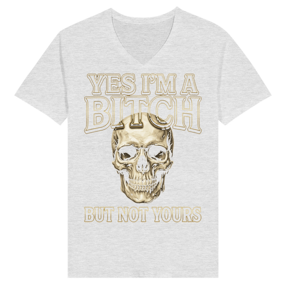 Product Bitch Skull Sarcastic Halloween Horror V-Neck T-shirt