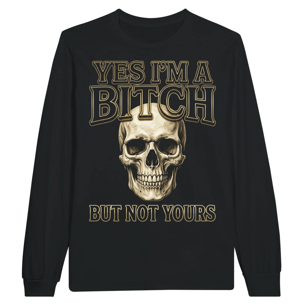 Product Bitch Skull Sarcastic Halloween Horror Unisex Longsleeve