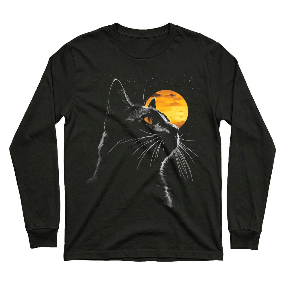 Product Cat Moon Sunset Feline Whiskers Unisex Sweatshirt