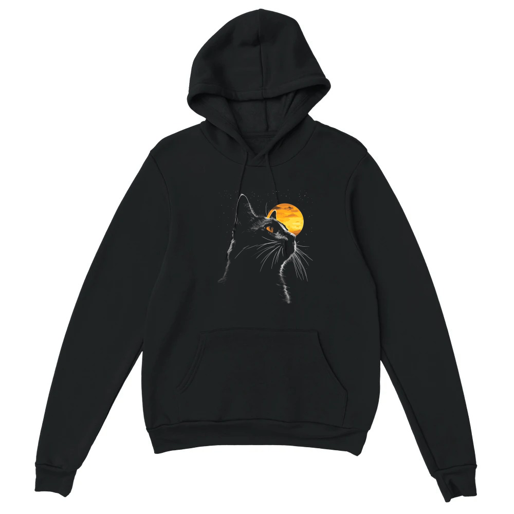 Product Cat Moon Sunset Feline Whiskers Unisex Hoodie
