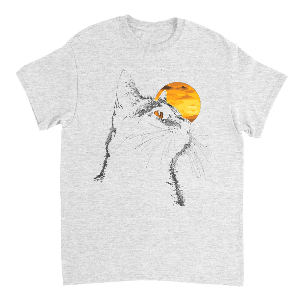Product Cat Moon Sunset Feline Whiskers T-Shirt