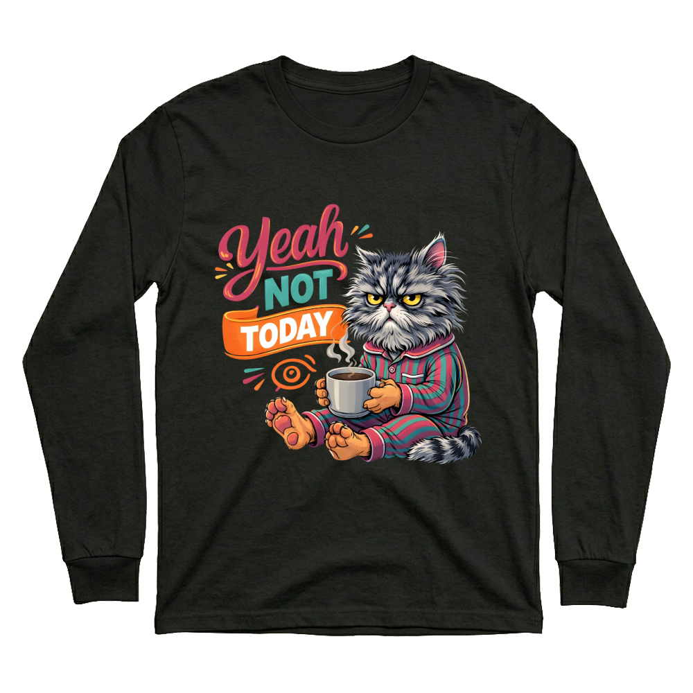 Product Yeah Not Today Funny Grumpy Cat Unisex Sweatshirt