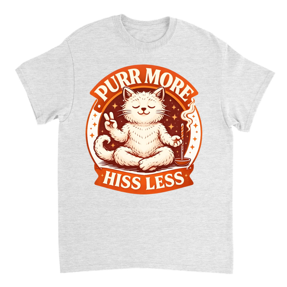 Product Zen Funny Cat Purr More Hiss Less T-Shirt