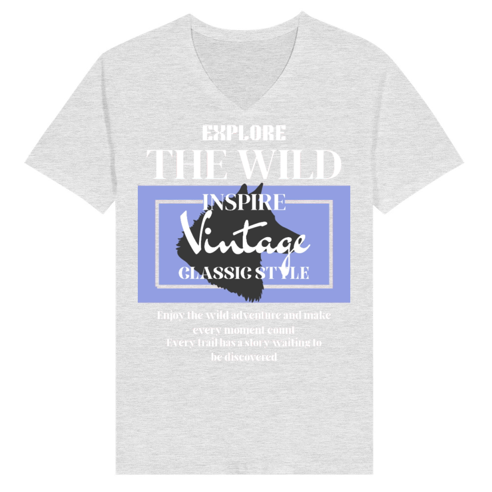 Product Wild Vintage Classic Style V-Neck T-shirt