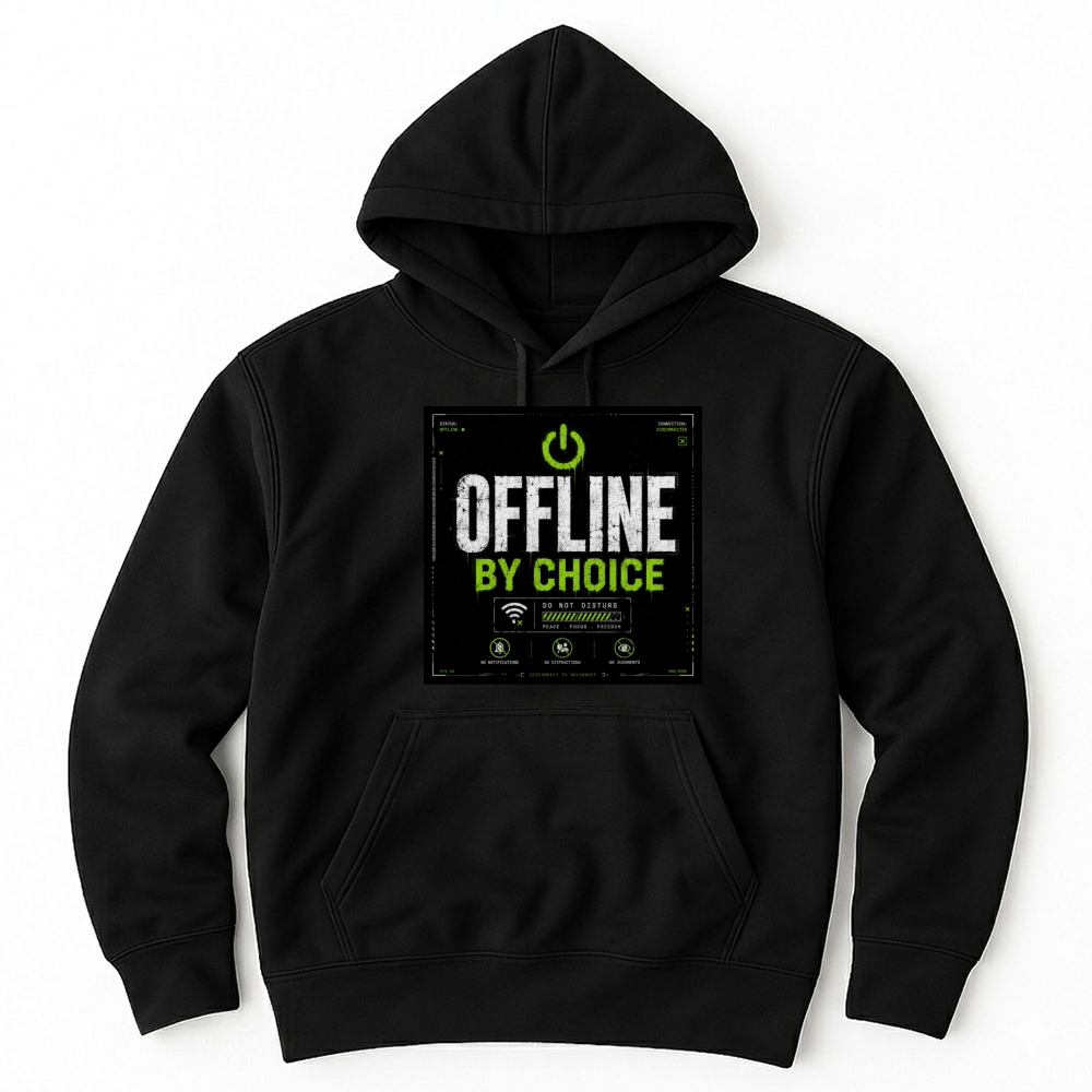 Product Offline By Choice Introvert Quote Unisex Hoodie