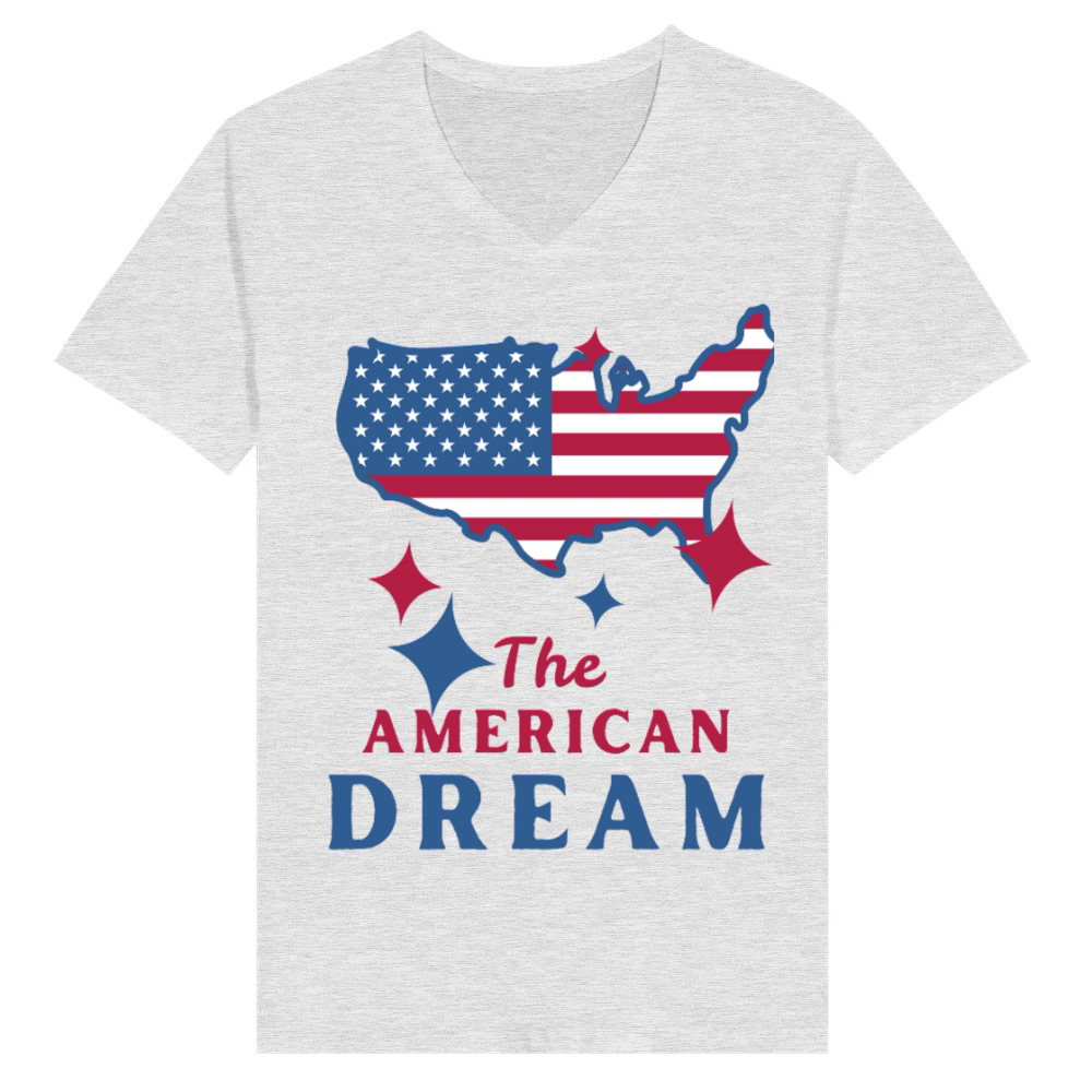 Product American Dream Map Flag Tee V-Neck T-shirt