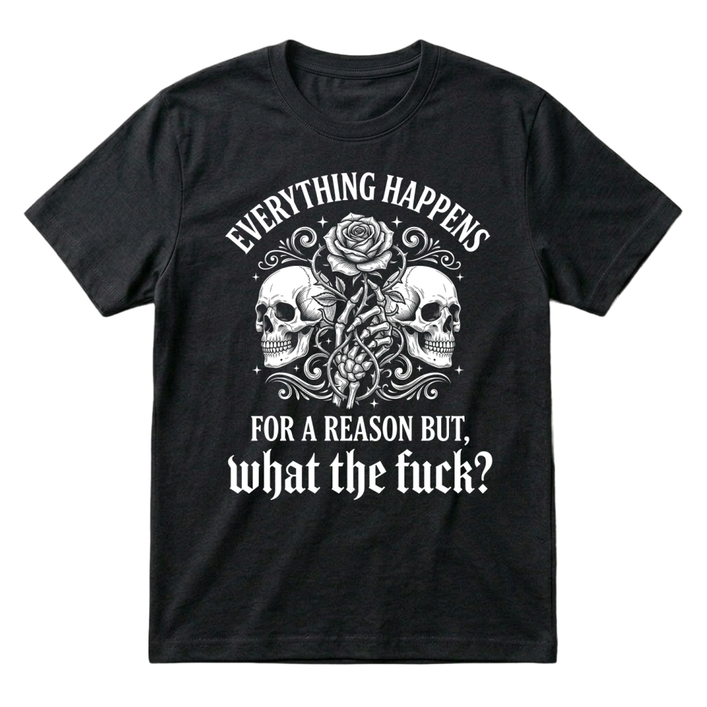 Product Everything Skulls Skeleton Rose Fuck T-Shirt
