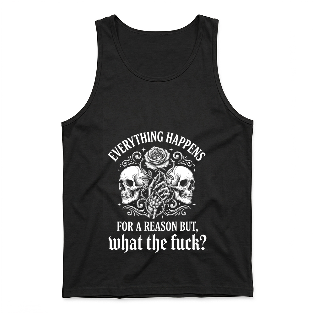 Product Everything Skulls Skeleton Rose Fuck Tank Top