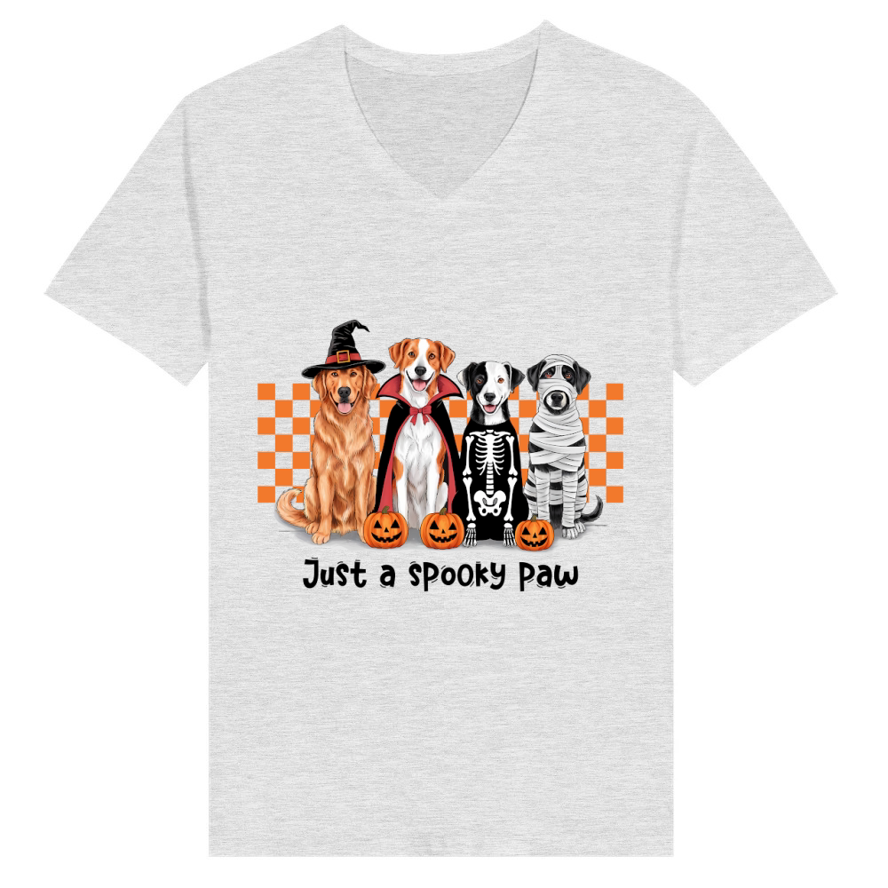 Product Spooky Pup Squad Halloween Dogs V-Neck T-shirt