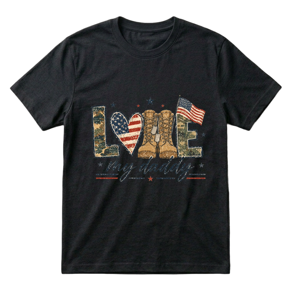 Product Love My Daddy Military Fathers Day T-Shirt