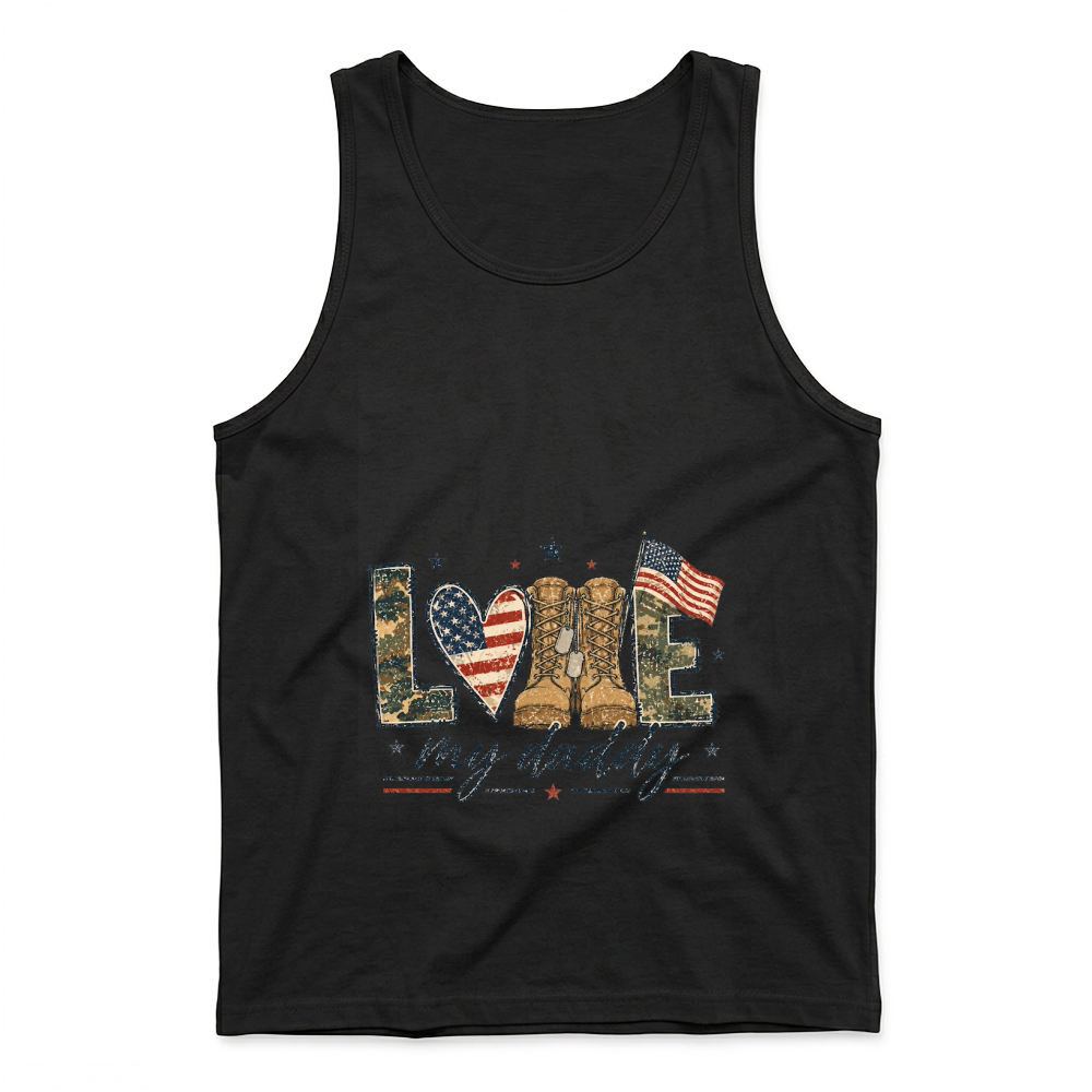 Product Love My Daddy Military Fathers Day Tank Top