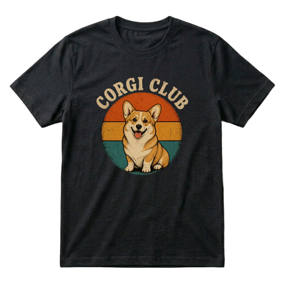 Product Corgi Club Retro Badge T-Shirt