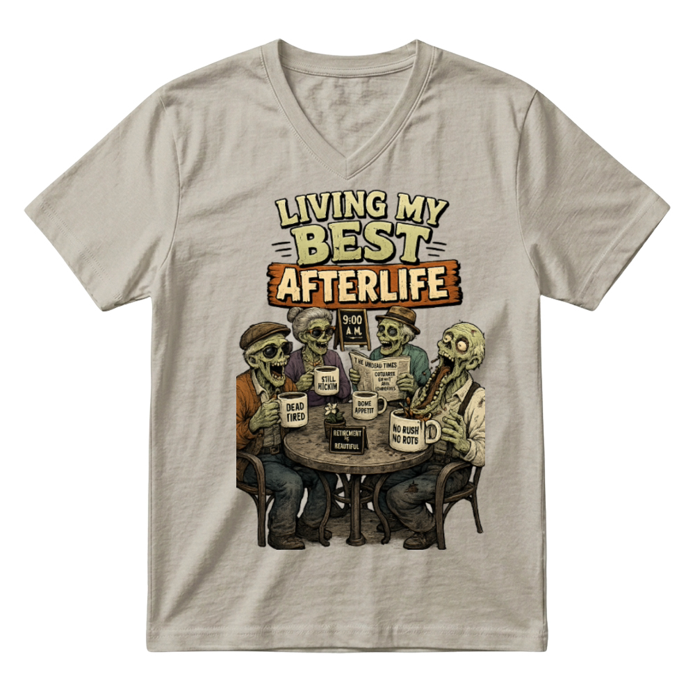 Product Living My Best Afterlife V-Neck T-shirt