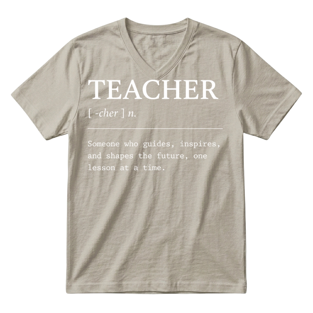 Product Inspiring Teacher Definition V-Neck T-shirt