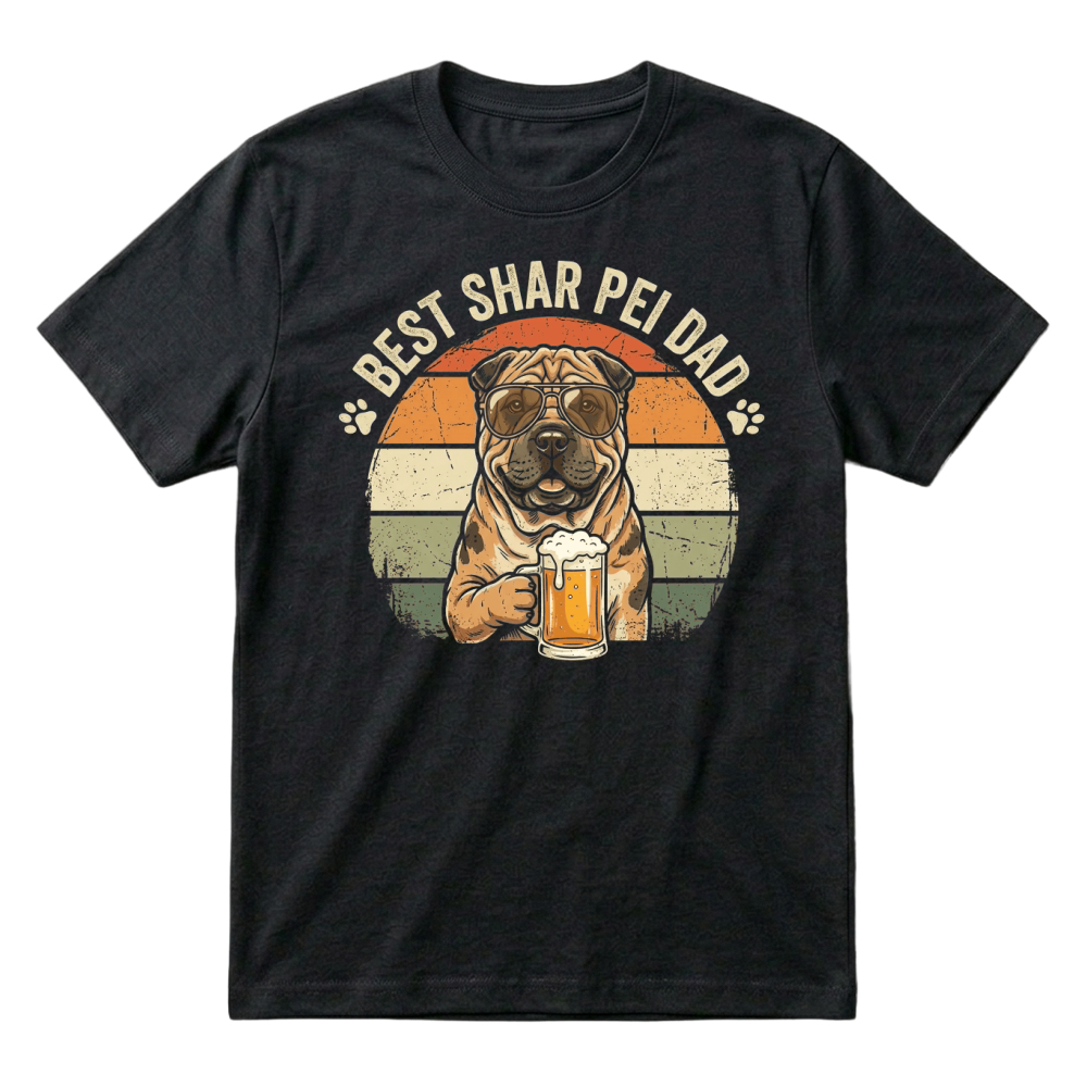 Product Shar Pei Dad Beer Dog T-Shirt