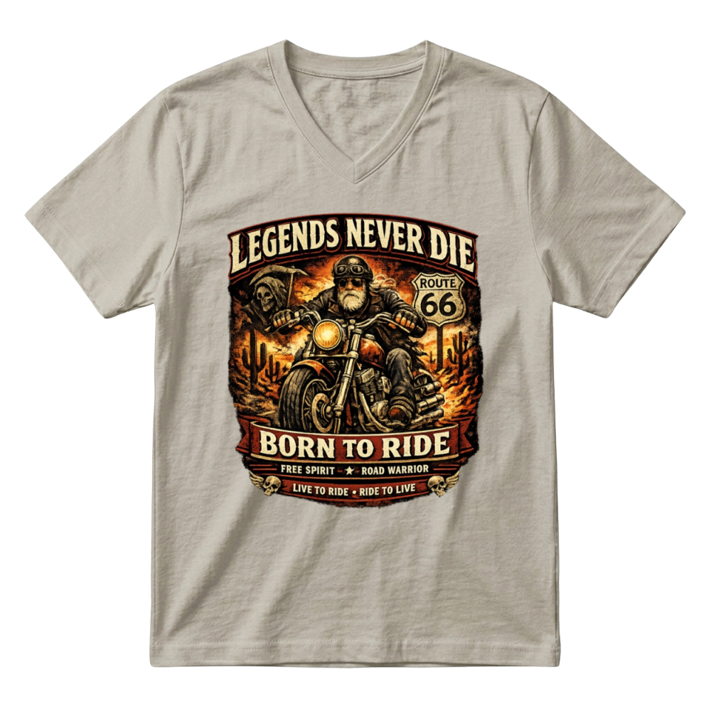 Product Legends Never Die Born to Ride V-Neck T-shirt