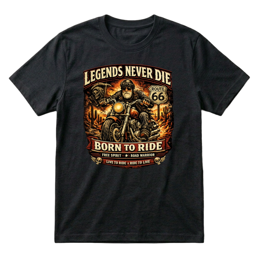 Product Legends Never Die Born to Ride T-Shirt
