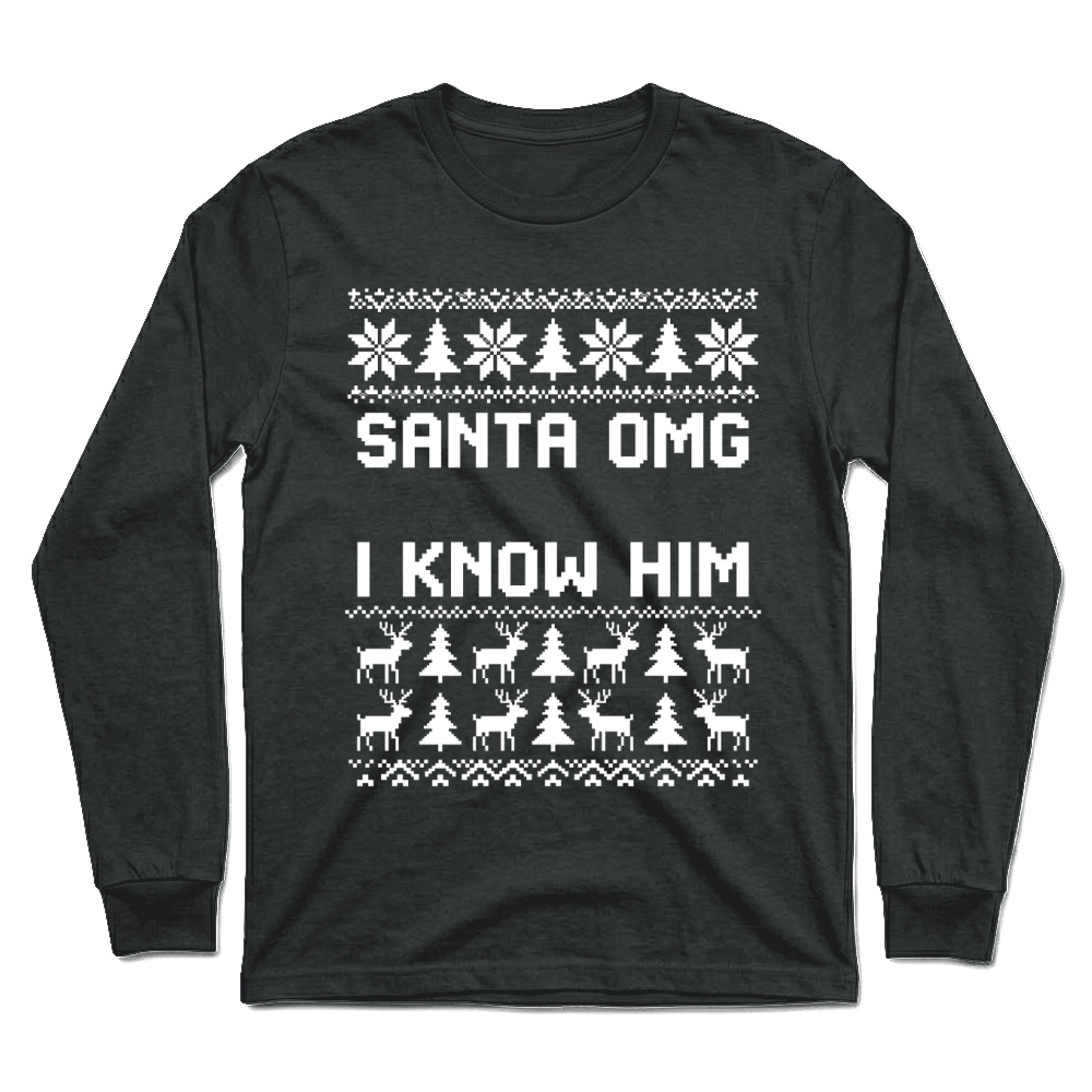 Product Christmas Santa Reindeer Tree Ugly Unisex Longsleeve