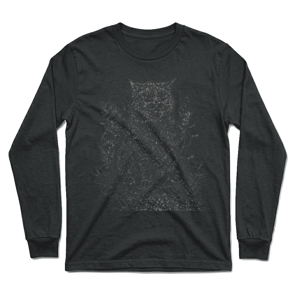 Product Cat Christmas Lights Middlefinger Humor Unisex Longsleeve