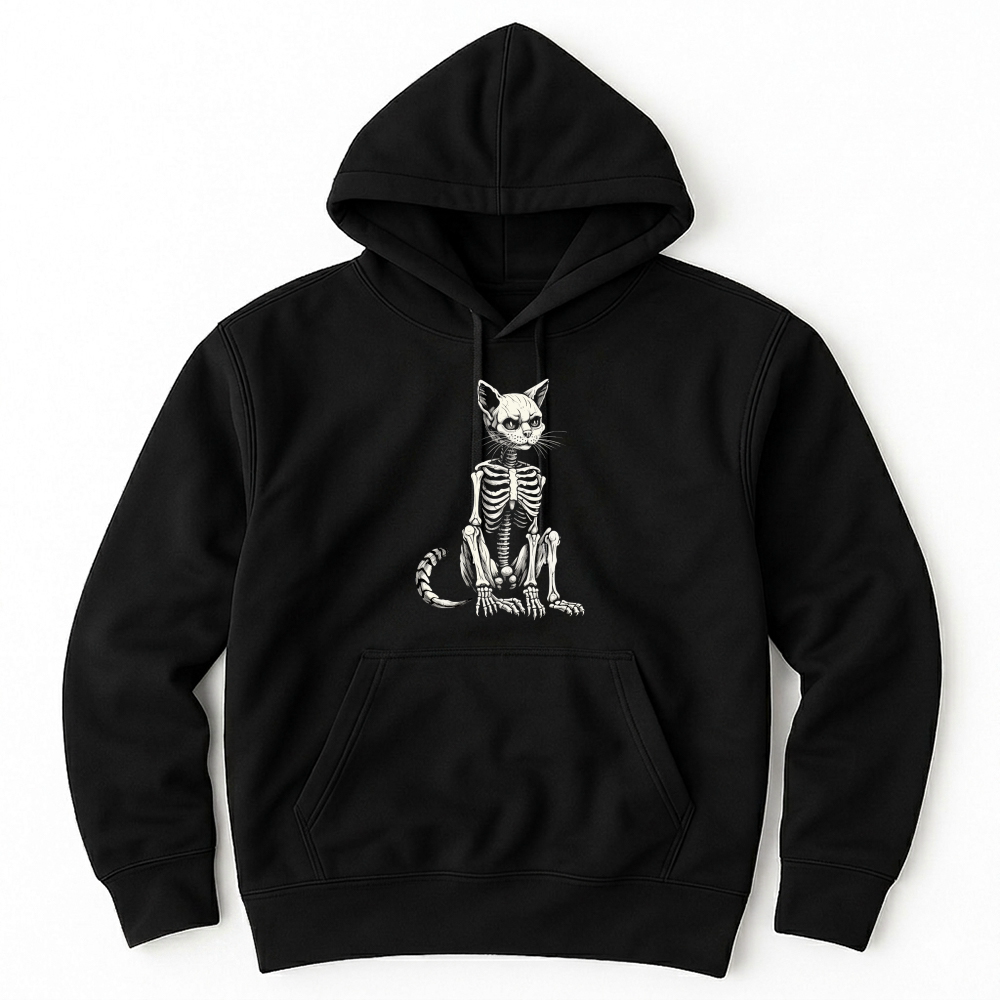 Product Skeleton Cat Halloween Spooky Feline Unisex Hoodie